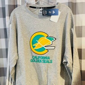 California Golden Seals NHL Adidas Throwback Crewneck Sweatshirt NWT!